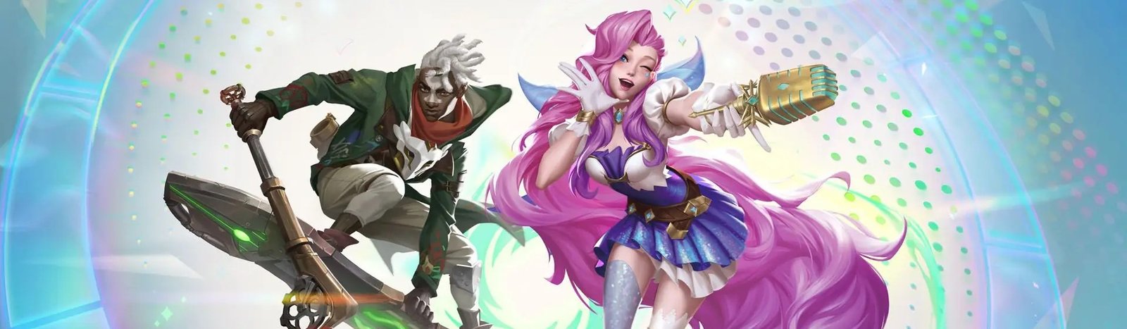 Ekko and Seraphine official Riftbound Radiance key art